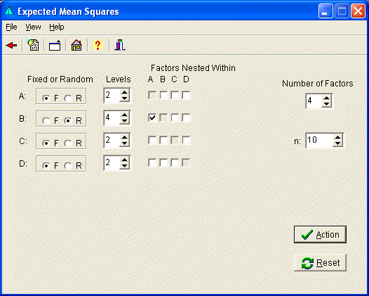 Expected Mean Squares - Input