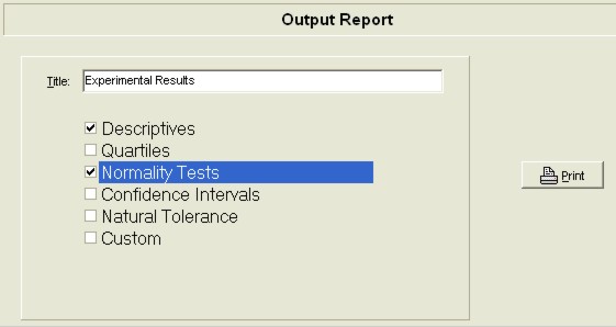 Explore Form - Output Tab