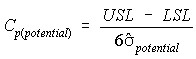 Cp Potential eqn